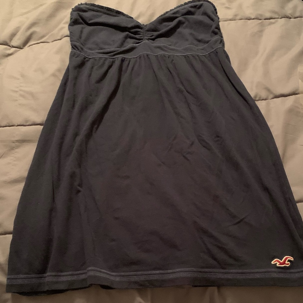 Navy Strapless Dress